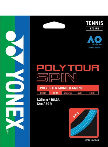Naciąg do rakiety tenisowej set - Yonex Polytour Spin 125 - Ziba.pl