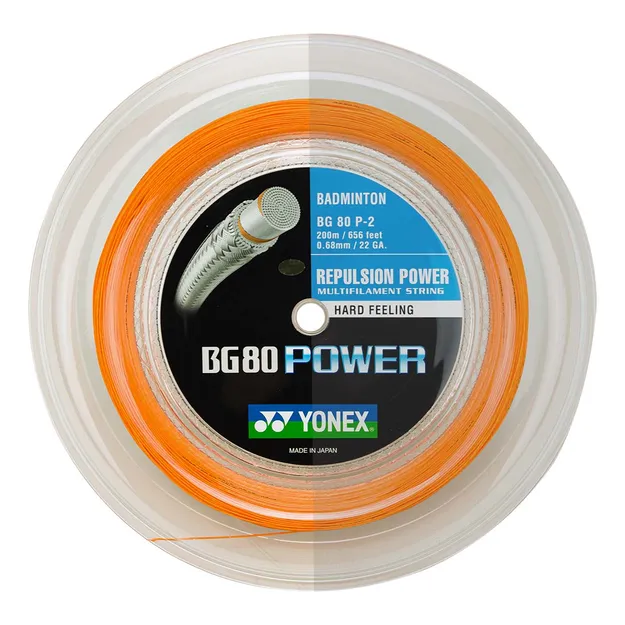Yonex BG 80 Power Orange - Naciąg do rakiet badmintonowych - ziba.pl